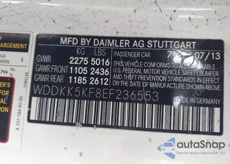 2014 Mercedes-Benz E 350 z USA, uszkodzony, nr VIN WDDKK5KF8EF236553